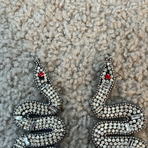 Bejeweled Snake Earrings - Picture 3 of 4